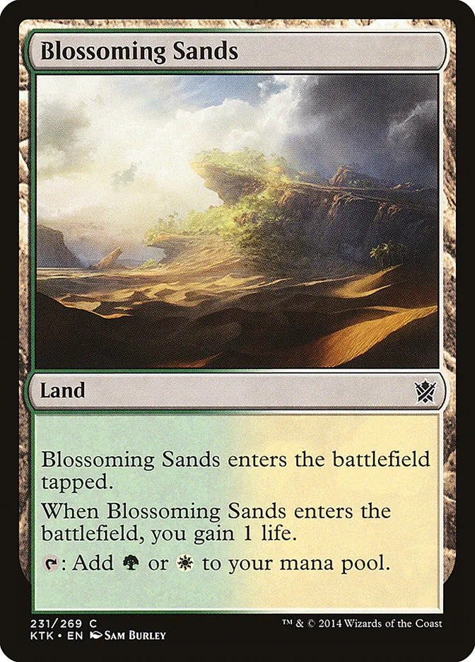 2014 Khans of Tarkir Blossoming Sands #231 common card image