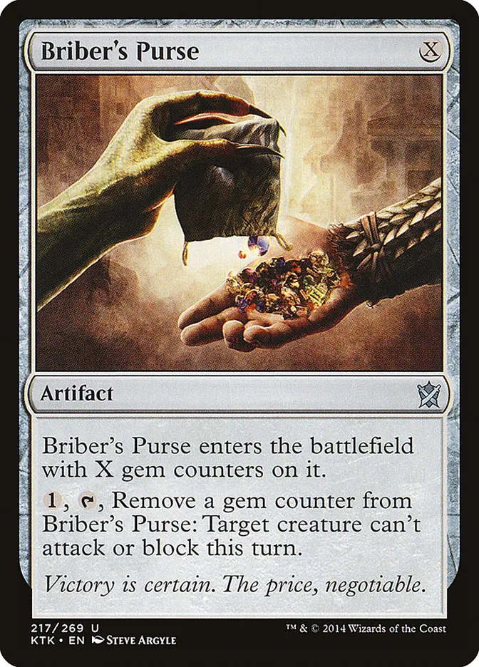 2014 Khans of Tarkir Briber's Purse #217 uncommon card image