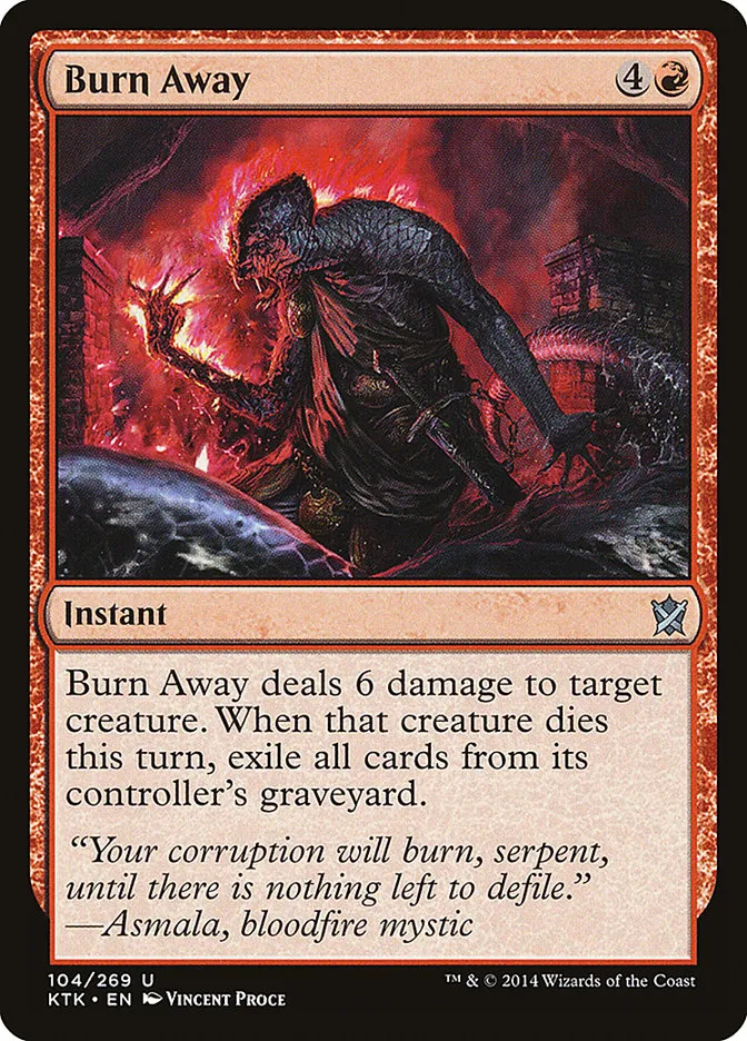2014 Khans of Tarkir Burn Away #104 uncommon card image