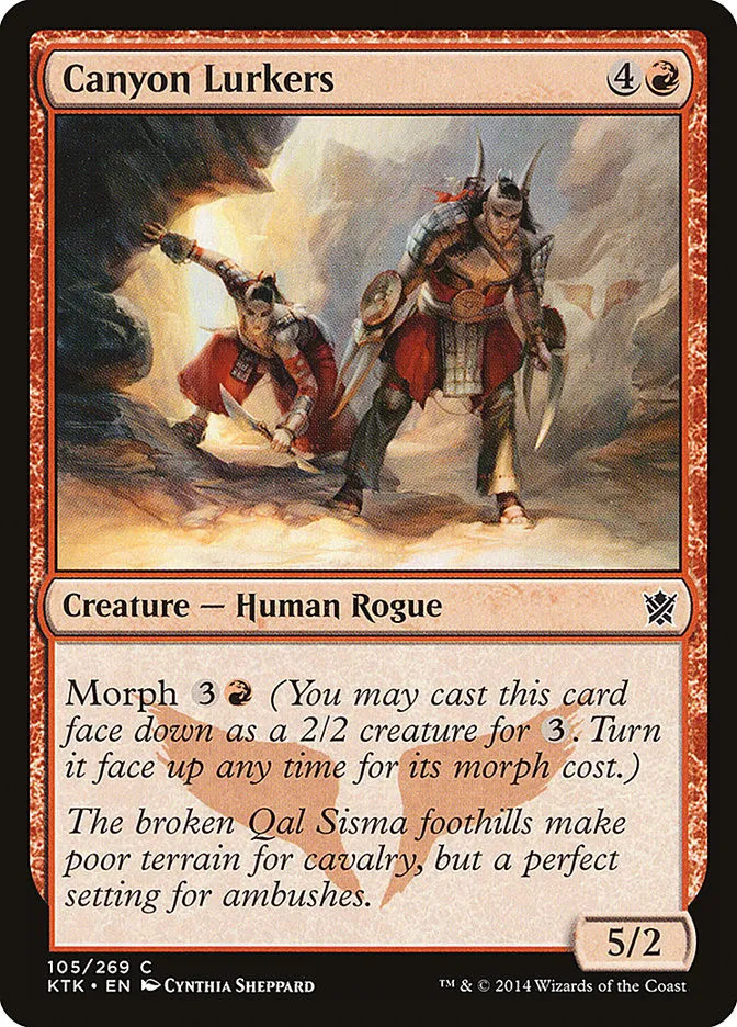 2014 Khans of Tarkir Canyon Lurkers #105 common card image