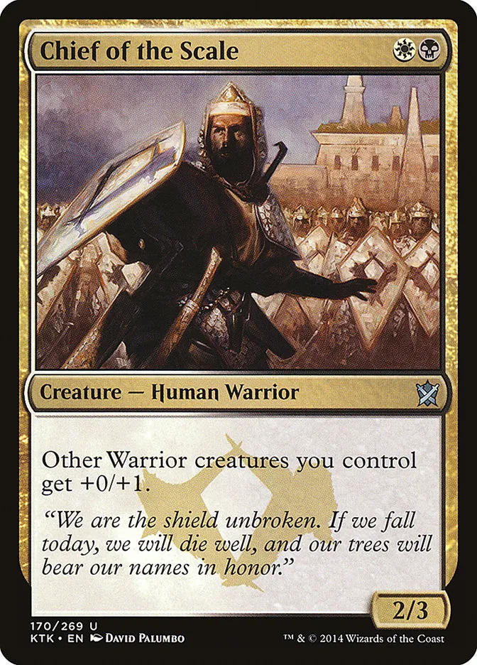 2014 Khans of Tarkir Chief of the Scale #170 uncommon card image