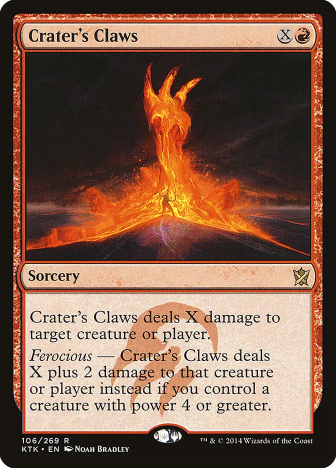 2014 Khans of Tarkir Crater's Claws rare #106 rare card image