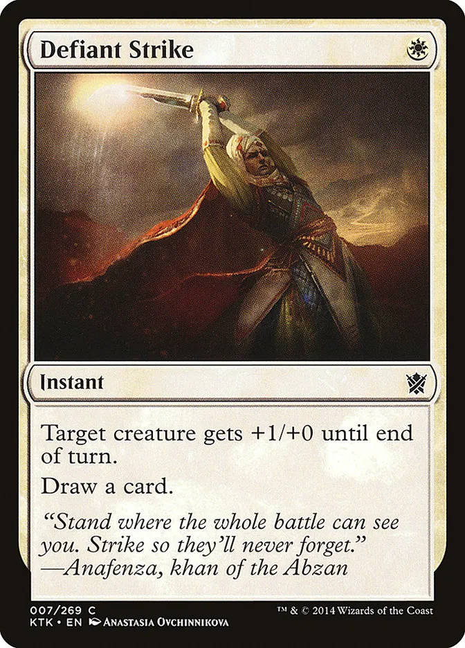 2014 Khans of Tarkir Defiant Strike common #7 common card image