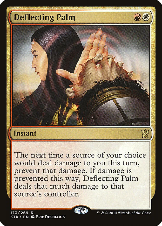 2014 Khans of Tarkir Deflecting Palm rare #173 rare card image