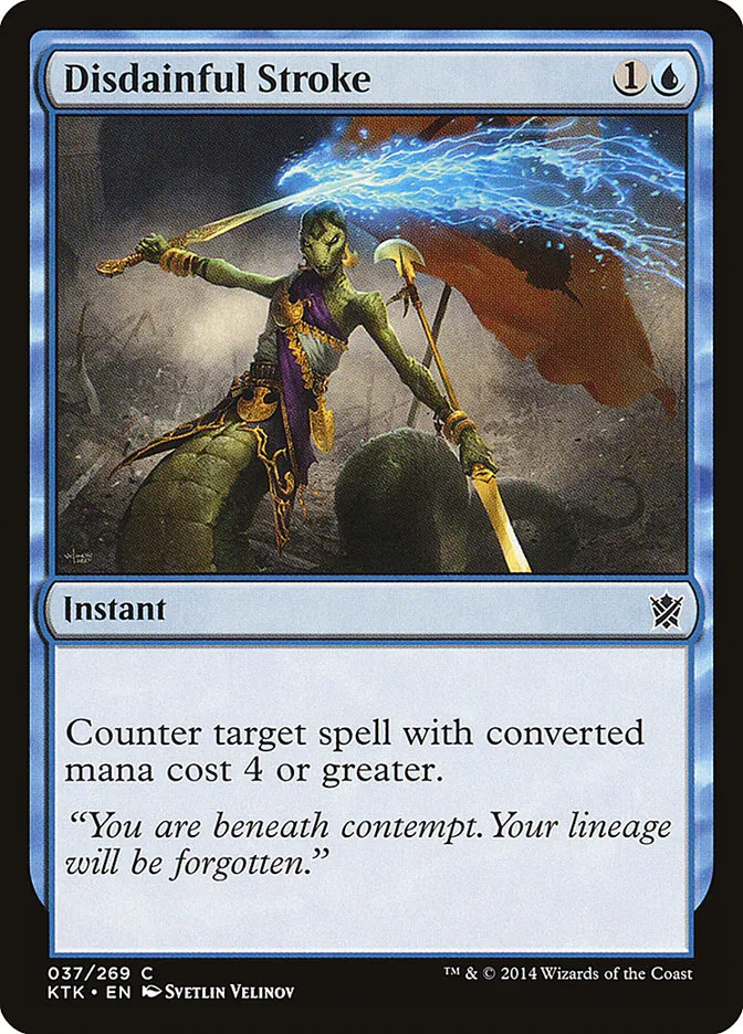 2014 Khans of Tarkir Disdainful Stroke common #37 common card image
