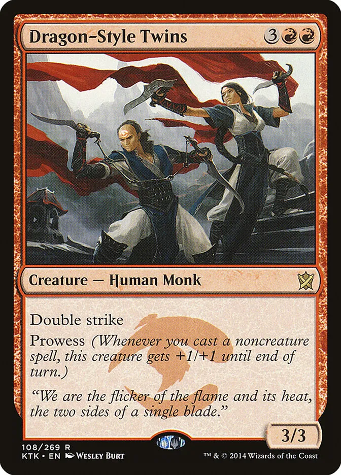 2014 Khans of Tarkir Dragon-Style Twins rare #108 rare card image