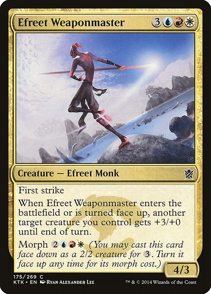 2014 Khans of Tarkir Efreet Weaponmaster #175 common card image