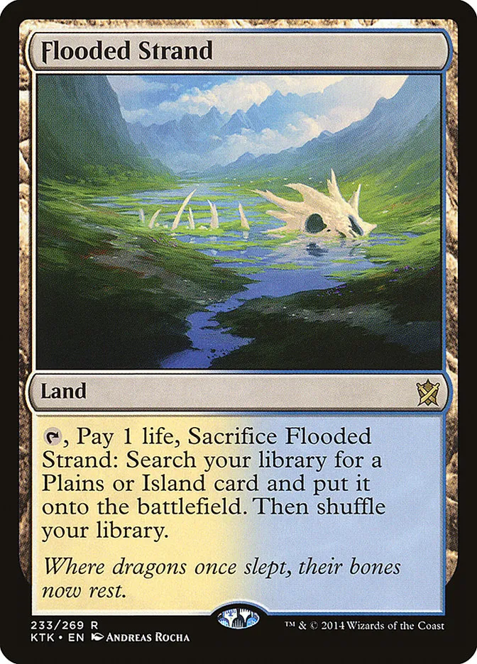 2014 Khans of Tarkir Flooded Strand #233 rare card image