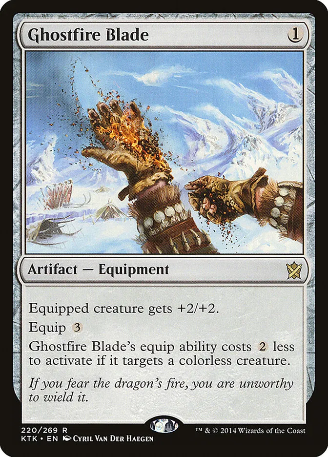 2014 Khans of Tarkir Ghostfire Blade #220 rare card image