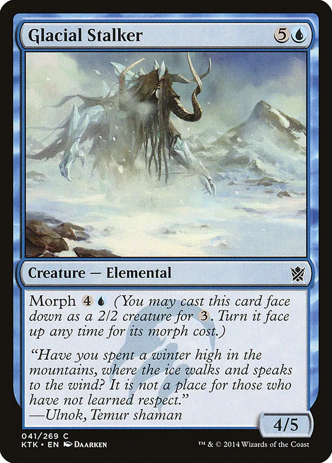 2014 Khans of Tarkir Glacial Stalker common #41 common card image