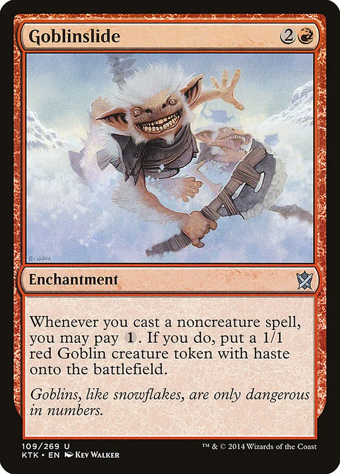2014 Khans of Tarkir Goblinslide #109 uncommon card image