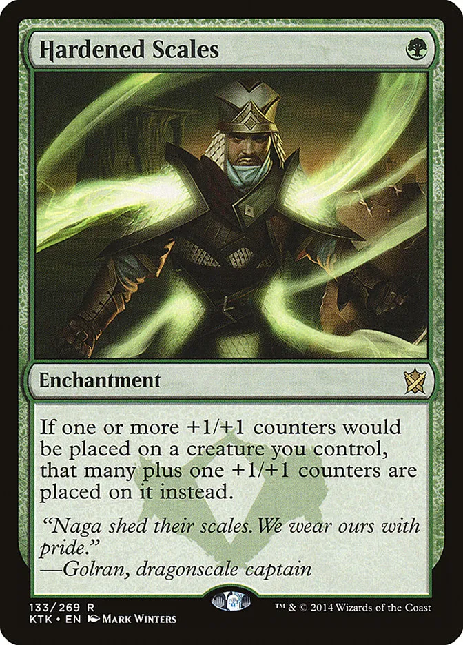 2014 Khans of Tarkir Hardened Scales rare #133 rare card image