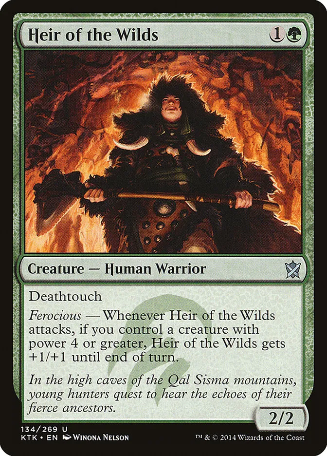 2014 Khans of Tarkir Heir of the Wilds [Promo] uncommon #134 uncommon card image