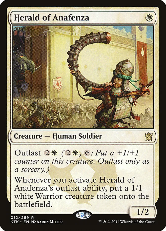 2014 Khans of Tarkir Herald of Anafenza rare #12 rare card image