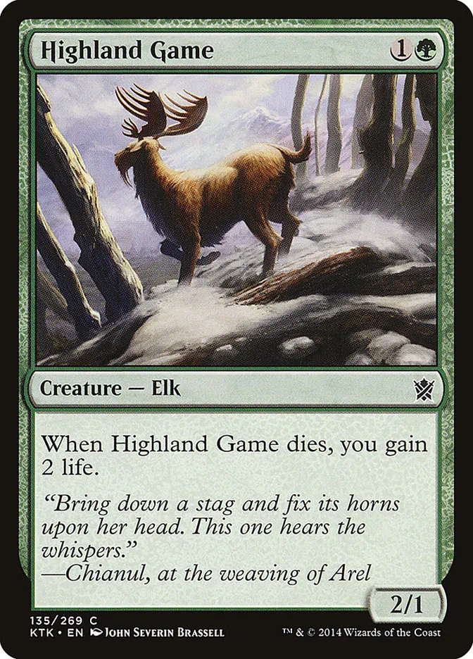 2014 Khans of Tarkir Highland Game #135 common card image