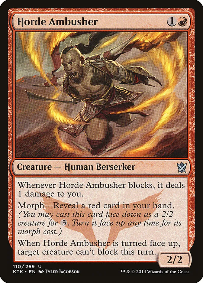 2014 Khans of Tarkir Horde Ambusher #110 uncommon card image
