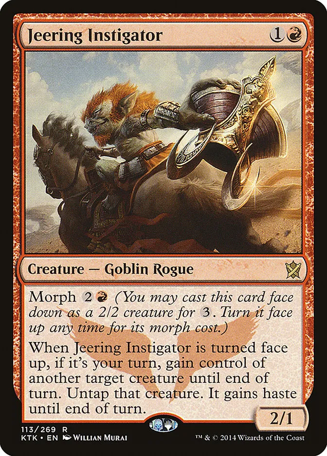 2014 Khans of Tarkir Jeering Instigator rare #113 rare card image