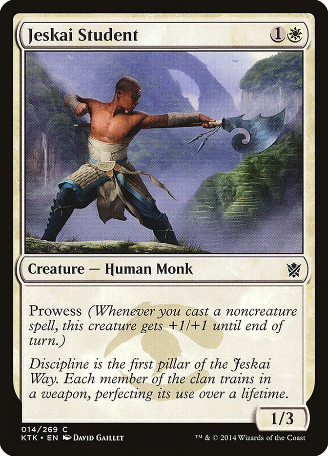 2014 Khans of Tarkir Jeskai Student common #14 common card image