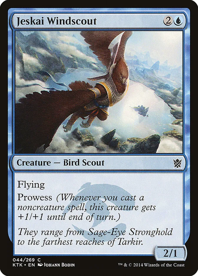2014 Khans of Tarkir Jeskai Windscout common #44 common card image