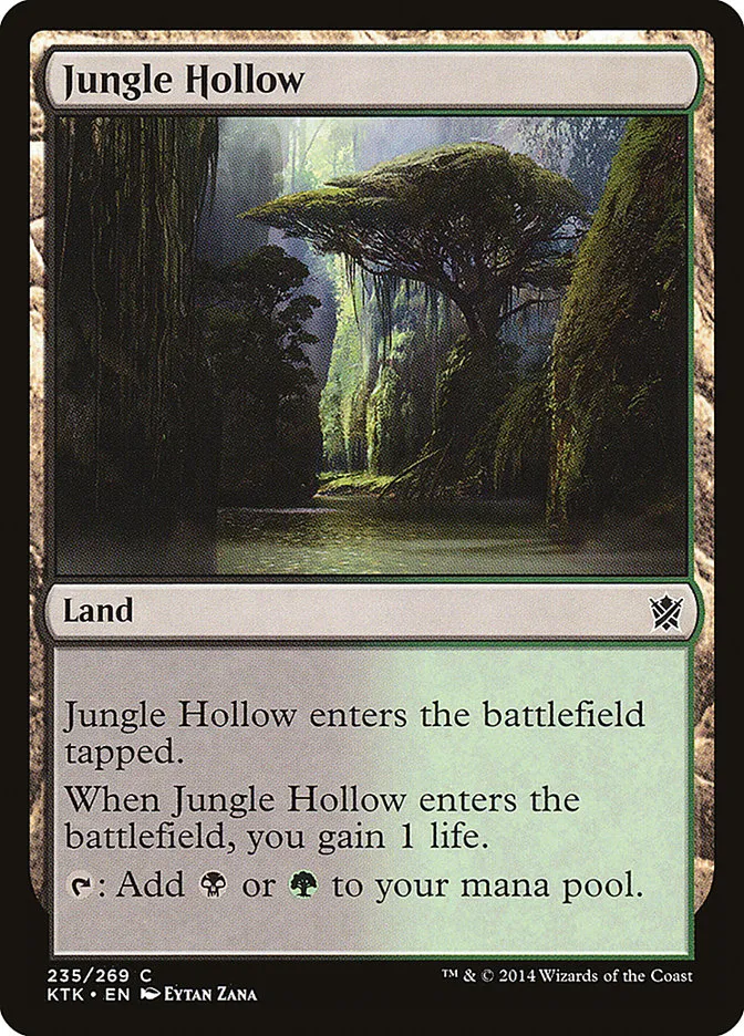 2014 Khans of Tarkir Jungle Hollow #235 common card image
