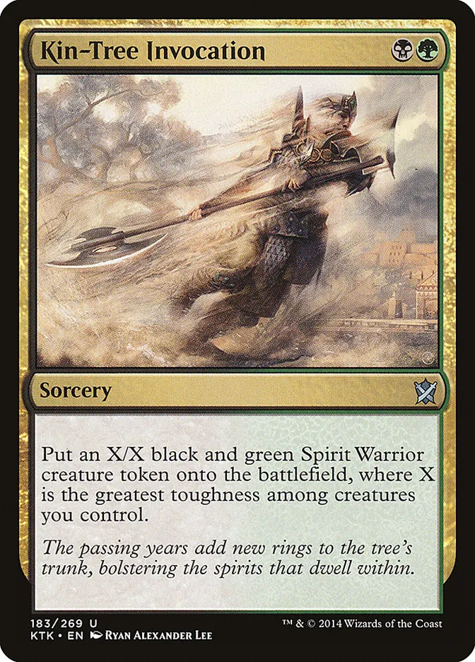 2014 Khans of Tarkir Kin-Tree Invocation #183 uncommon card image