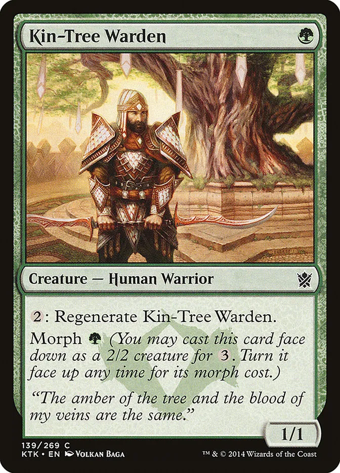 2014 Khans of Tarkir Kin-Tree Warden #139 common card image