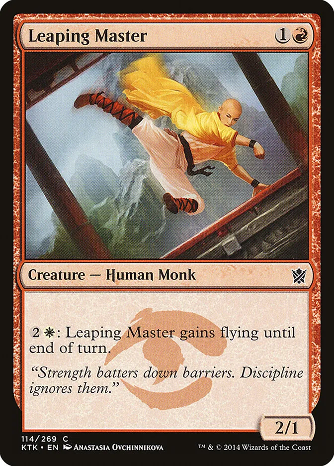 2014 Khans of Tarkir Leaping Master #114 common card image
