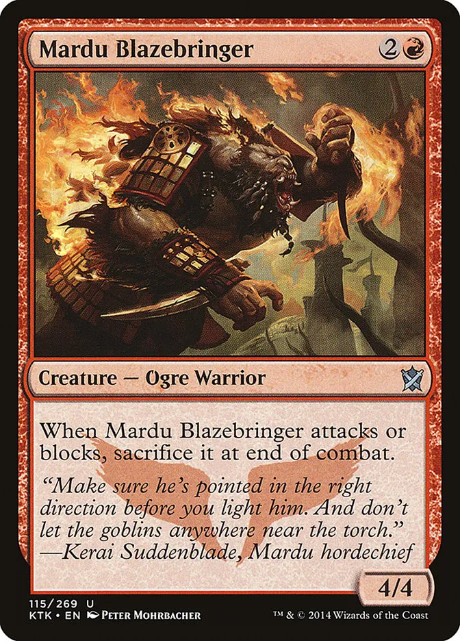 2014 Khans of Tarkir Mardu Blazebringer #115 uncommon card image
