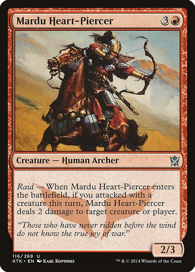 2014 Khans of Tarkir Mardu Heart-Piercer #116 uncommon card image