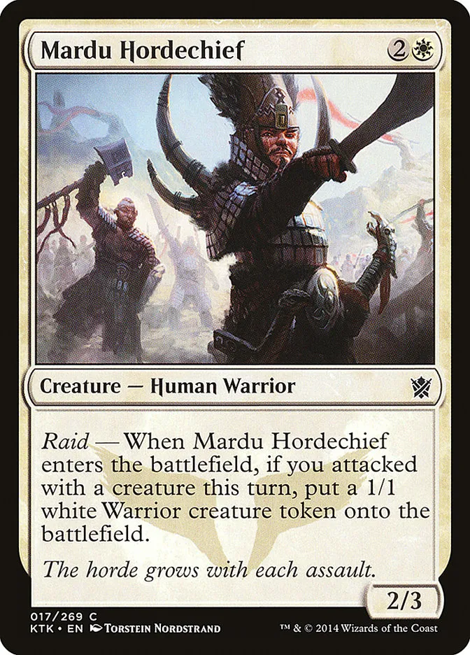 2014 Khans of Tarkir Mardu Hordechief common #17 common card image