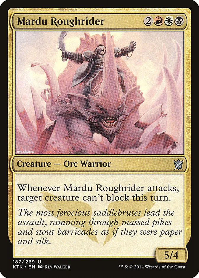 2014 Khans of Tarkir Mardu Roughrider #187 uncommon card image