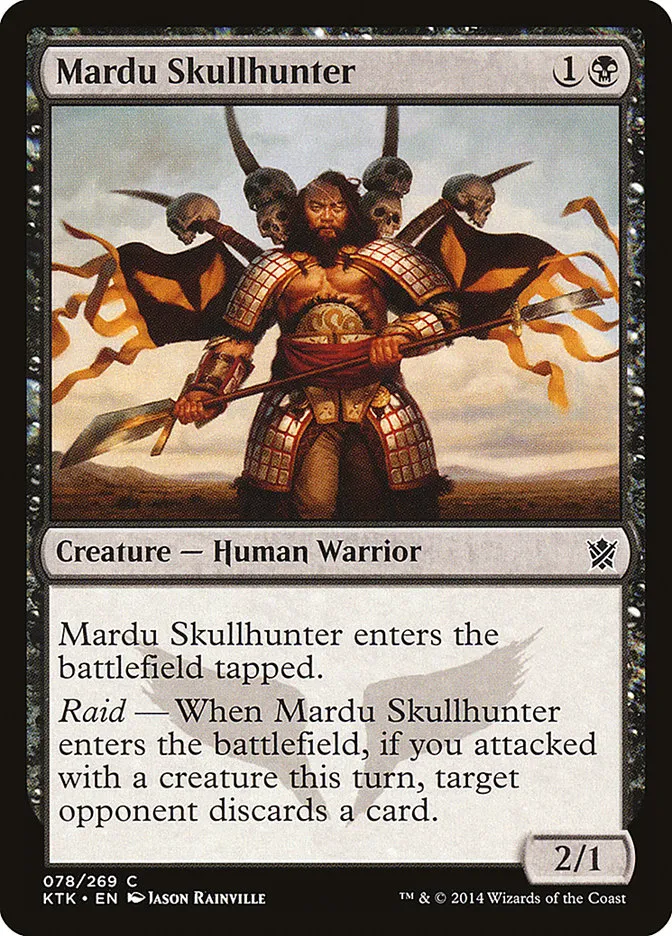 2014 Khans of Tarkir Mardu Skullhunter common #78 common card image