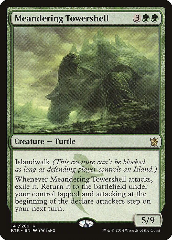 2014 Khans of Tarkir Meandering Towershell rare #141 rare card image