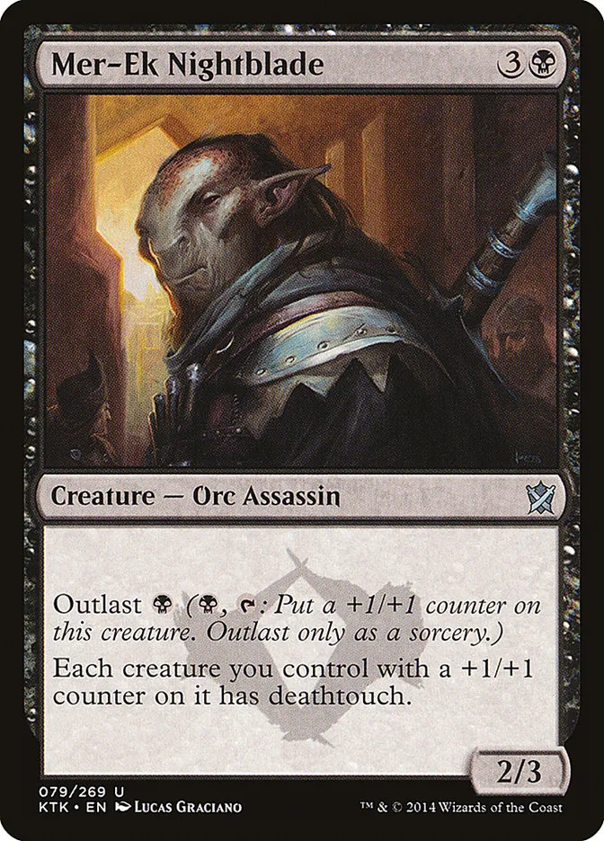 2014 Khans of Tarkir Mer-Ek Nightblade uncommon #79 uncommon card image