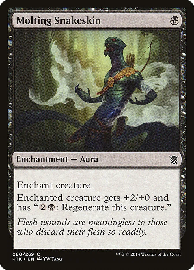 2014 Khans of Tarkir Molting Snakeskin common #80 common card image