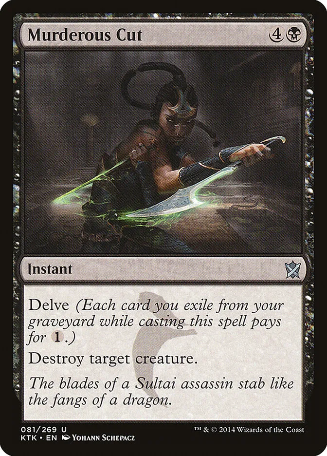 2014 Khans of Tarkir Murderous Cut #81 uncommon card image