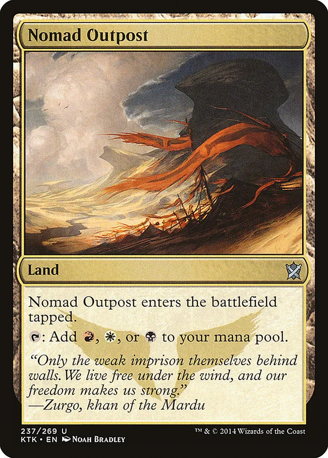 2014 Khans of Tarkir Nomad Outpost #237 uncommon card image