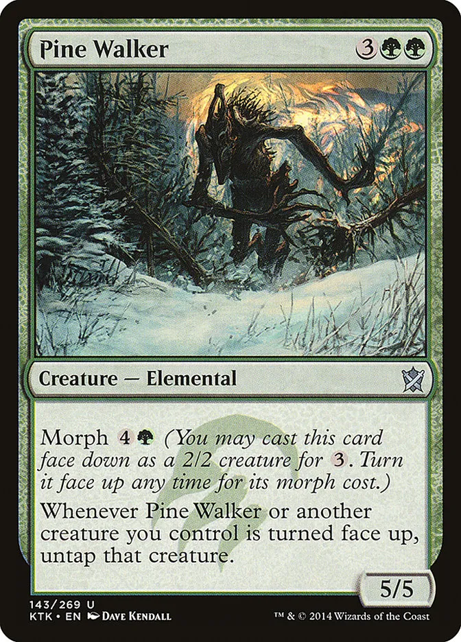 2014 Khans of Tarkir Pine Walker #143 uncommon card image