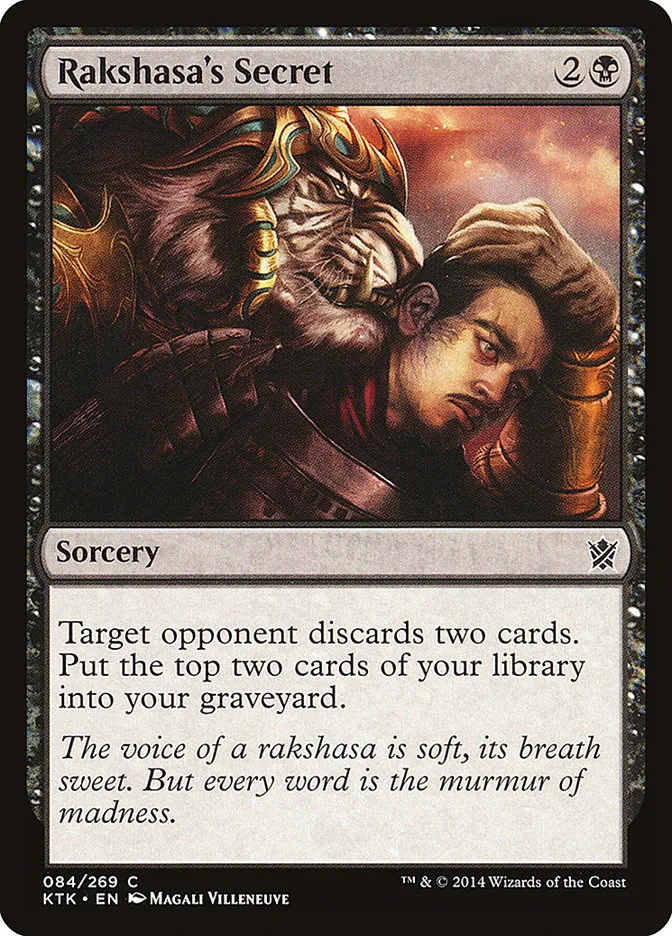 2014 Khans of Tarkir Rakshasa's Secret #84 common card image