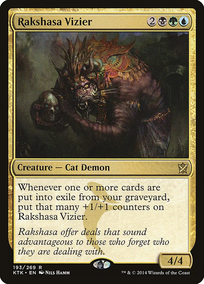 2014 Khans of Tarkir Rakshasa Vizier rare #193 rare card image