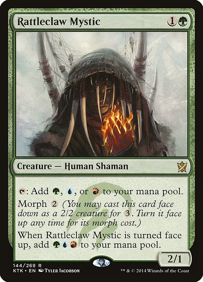 2014 Khans of Tarkir Rattleclaw Mystic rare #144 rare card image