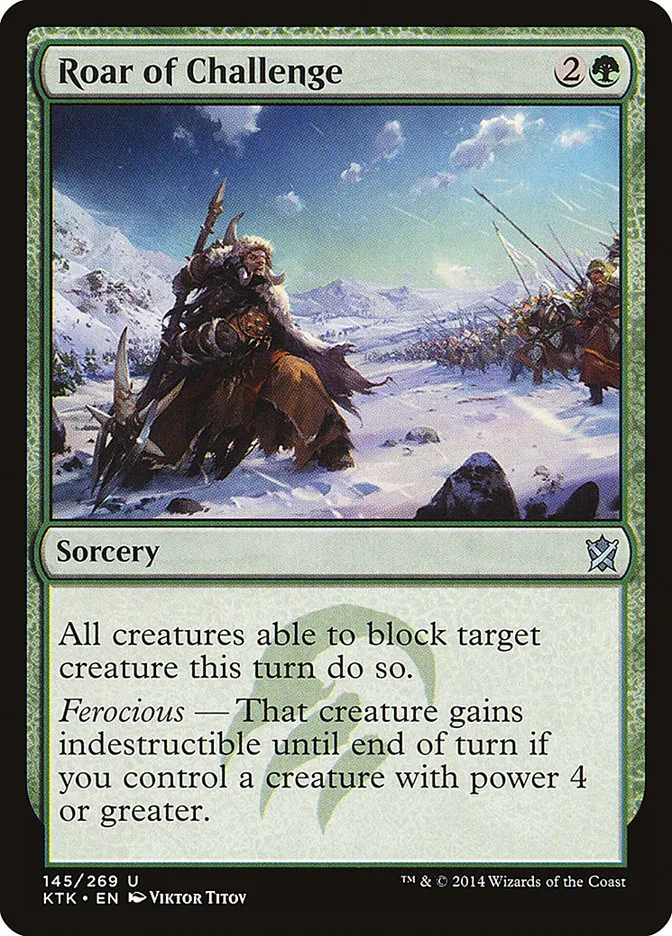 2014 Khans of Tarkir Roar of Challenge #145 uncommon card image
