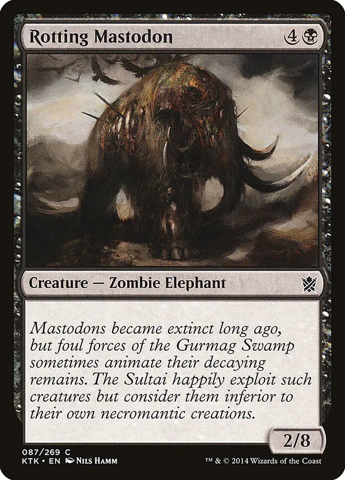 2014 Khans of Tarkir Rotting Mastodon #87 common card image