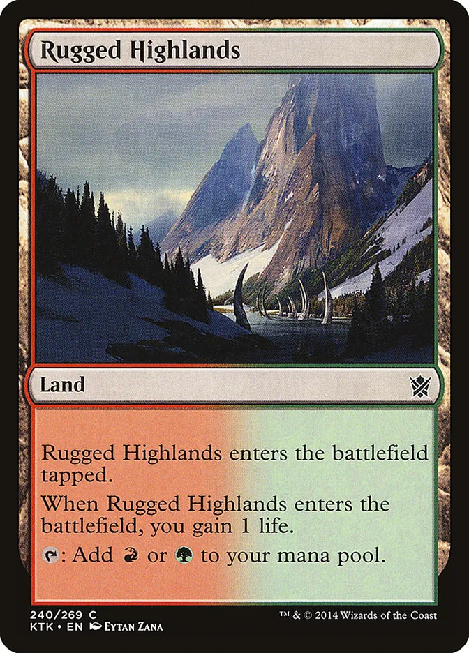 2014 Khans of Tarkir Rugged Highlands #240 common card image