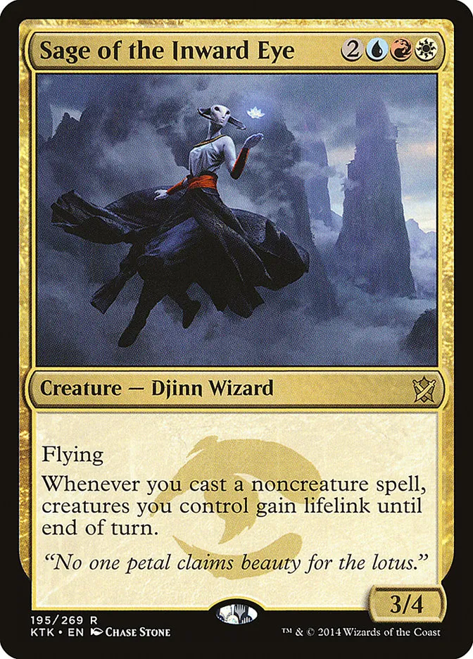 2014 Khans of Tarkir Sage of the Inward Eye #195 rare card image