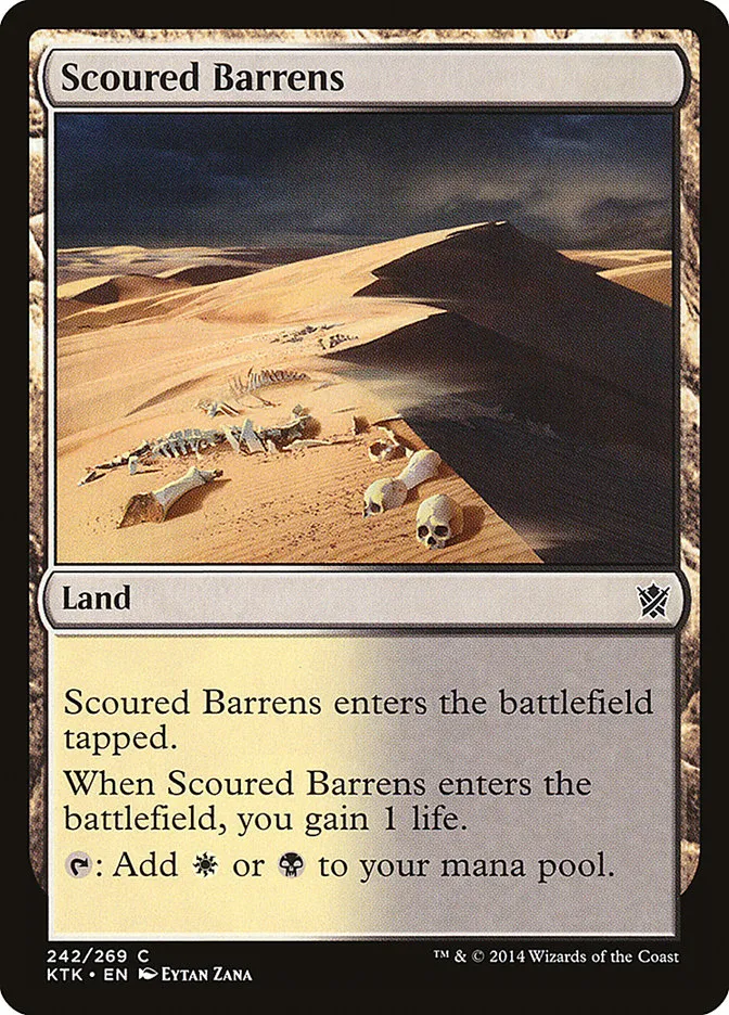 2014 Khans of Tarkir Scoured Barrens #242 common card image