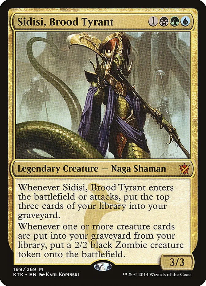2014 Khans of Tarkir Sidisi, Brood Tyrant #199 mythic card image