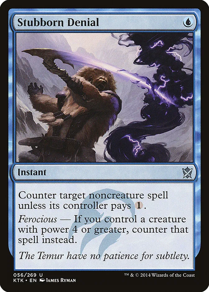 2014 Khans of Tarkir Stubborn Denial uncommon #56 uncommon card image