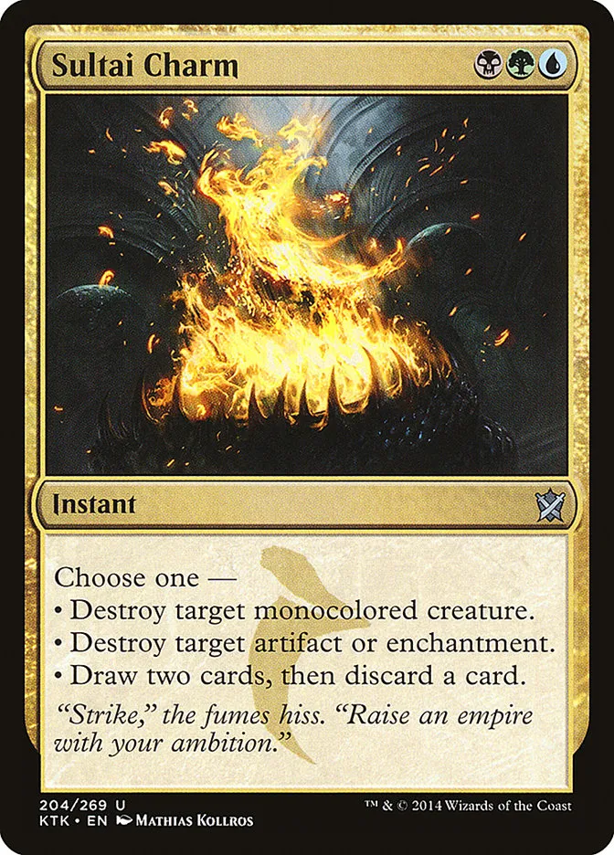 2014 Khans of Tarkir Sultai Charm #204 uncommon card image