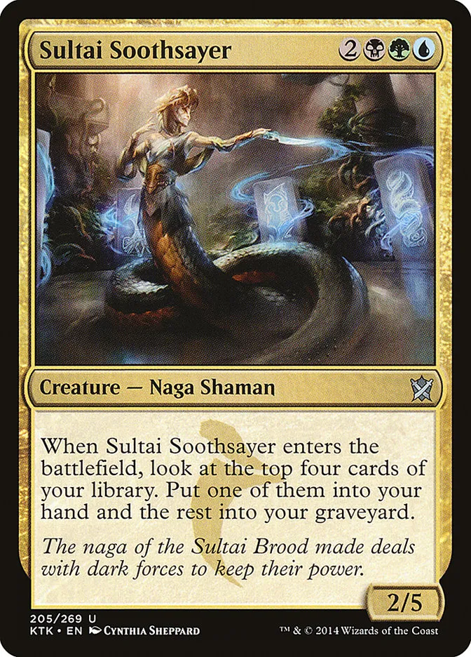 2014 Khans of Tarkir Sultai Soothsayer #205 uncommon card image